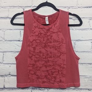 Under Armour Heat Gear Loose Crop Top Pink Activewear Shirt Women's Size XS